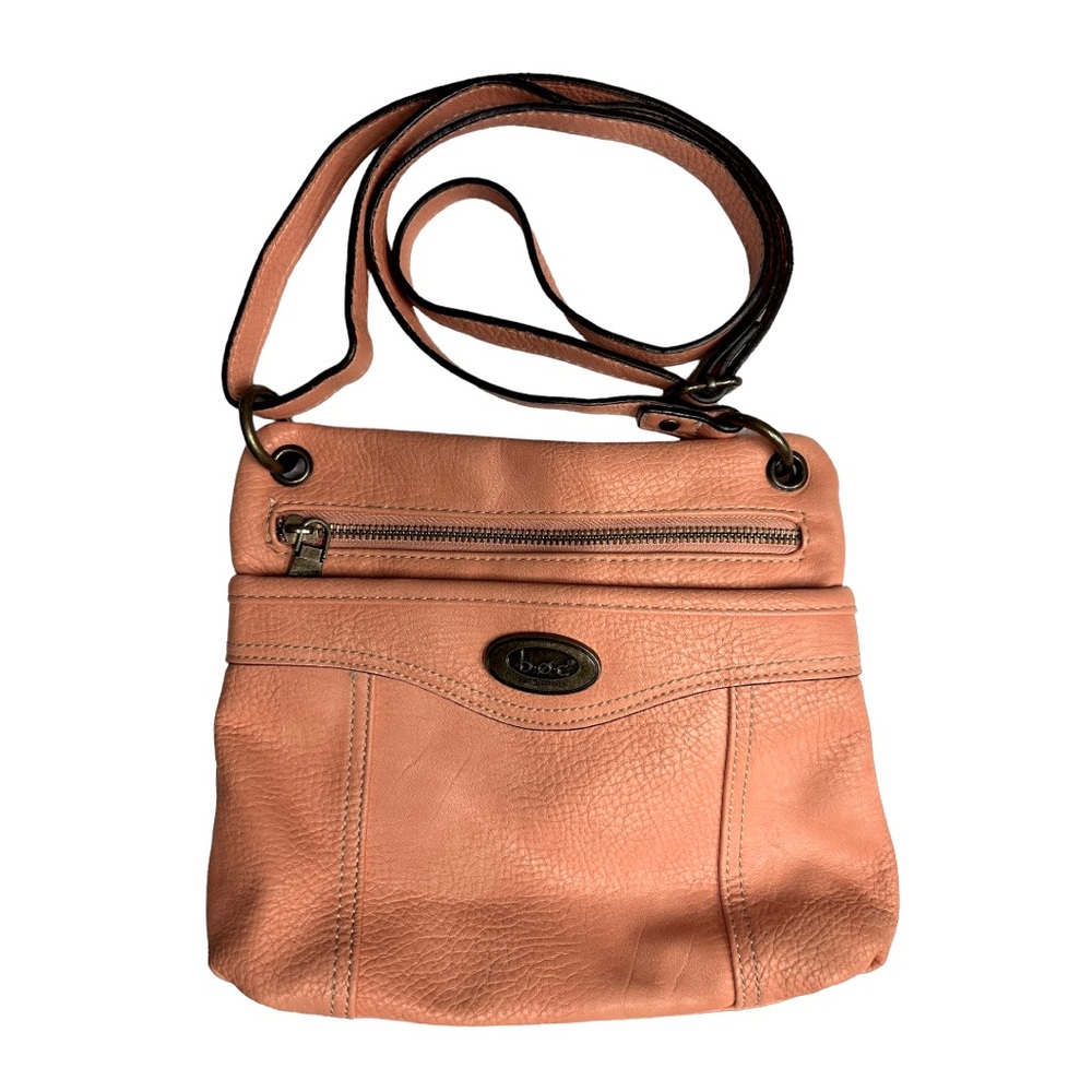 BOC Born Concepts Pinkish Orangish Faux Leather Crossbody Purse
